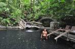Piscina de águas termais perto de La Fortuna, região do lago Arenal, na Costa Rica